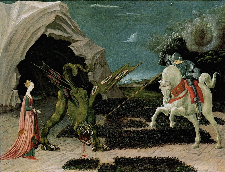 St. George And The Dragon By Paolo Uccello