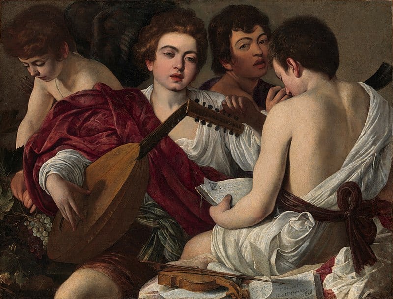 Number 97 in the most famous paintings list is Musicians By Caravaggio