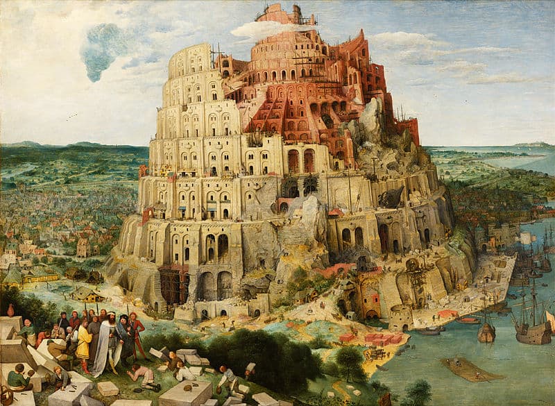 Number 91 in the most famous paintings list is The Tower Of Babel By Pieter Bruegel The Elder