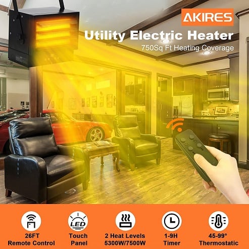 AKIRES 7500-Watt Electric Garage Heater