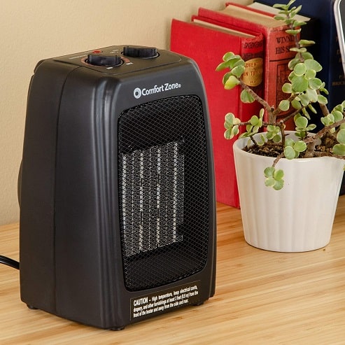 Comfort Zone Oscillating Portable Ceramic Space Heater