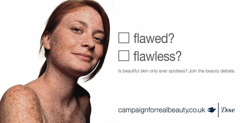 Dove Real Beauty tick-box ad — oversized or outstanding