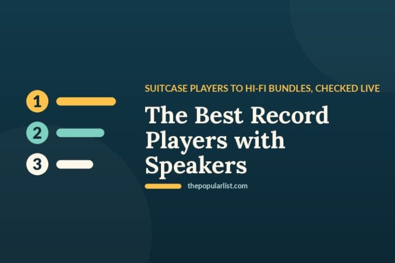 Title card: The Best Record Players with Speakers, suitcase players to hi-fi bundles, checked live