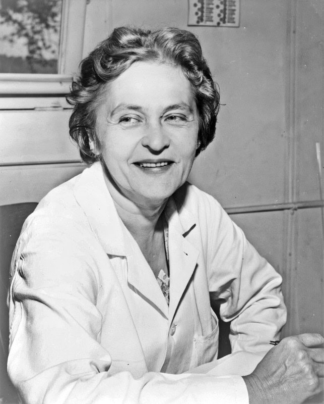 Maria Telkes, the solar energy researcher, photographed in 1956