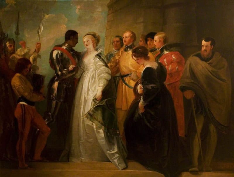 Othello greeted on his return to Cyprus, painted by Thomas Stothard for the Boydell Shakespeare Gallery