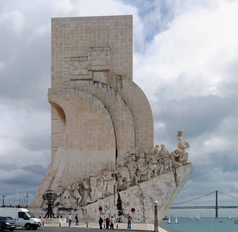 The Padrao dos Descobrimentos in Lisbon, shaped as a ship’s prow with its figures climbing towards Henry the Navigator