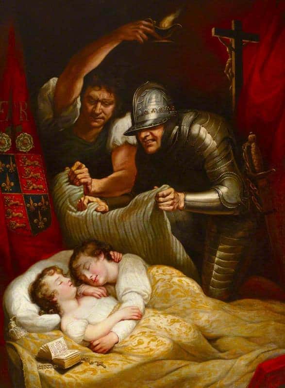 The murder of the princes in the Tower, painted by James Northcote for the Boydell Shakespeare Gallery